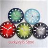 tandorio Nuovo Set Quadrante e Lancette Classico per Orologio, Texture Sfumata, 29mm, Segnapunti Luminosi Verdi per ETA 2824 ST2130 Miyota 8215 821a, Ricambi Orologi