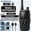 BAOFENG 1/2 Pezzi BAOFENG MINI-5 Walkie Talkie Aggiornato UV-5R Mini Batteria da 2200mAh Programmazione Bluetooth AM/FM Doppio PTT Caricatore TYPE-C Radioamatoriale