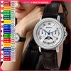 BERNY Orologi da donna Orologio elegante da lavoro di lusso con fasi lunari Eleganti orologi da polso da donna al quarzo Cinturino in pelle Acciaio inossidabile