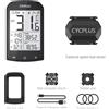 CYCPLUS Computer GPS per Bicicletta CYCPLUS M1 con Sensore di Cadenza e Velocità, Tachimetro Wireless, Contachilometri ANT+ BLE, Accessori per Ciclismo