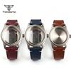 tandorio Cassa per Orologio da Pilota in Acciaio 36mm/39mm + Cinturino con Vetro Zaffiro Compatibile con NH34 NH35 NH36 NH38 Miyota8215 8205 ETA2824 PT5000 ST2130 - Ricambi per Orologi da Campo