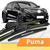 pinmoap Set di 3 Tergicristalli Anteriori e Posteriori Adatti per Ford Puma 2019-2025, Accessori per Parabrezza Auto 2020 2022 2023 2024