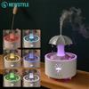 newstyle Diffusore di Oli Essenziali UFO Umbrella, Umidificatore di Grande Capacità, Diffusore di Aromi a Forma di Medusa Natalizia, Luci Notturne a Goccia di Pioggia