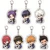 Bandai Portachiavi in Acrilico Versione Q dei Personaggi di Blue Lock: Reo Mikage, Yoichi Isagi, Seishiro Nagi, Hyoma Chigiri, Meguru Bachira