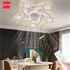IRALAN Ventilatore da Soffitto Moderno a Forma di Stella, Illuminazione Decorativa per Camera da Letto e Soggiorno, Ventilatore Elettrico Silenzioso a 6 Velocità