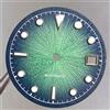 tandorio Set di lancette per quadrante orologio da 29 mm, nero, blu, verde, rosso, effetto sunburst, compatibile con movimento automatico Miyota 8215 PT5000, per orologi subacquei da uomo.