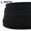 Meetee Fascia Elastica in Nylon Nero da 5M, 25-100mm, Elastici in Gomma per Abbigliamento, Cinghie Elastiche, Accessori per Cucito Fai-da-Te