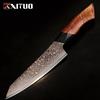 xituo Coltello da chef XITUO in acciaio damasco di rame di alta qualità, 8 pollici, coltello da cucina giapponese ultra affilato con manico in legno e G10