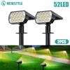 newstyle 1-2 Pezzi Faretto Solare da Esterno 52 LED IP65 Impermeabile con 3 Modalità di Illuminazione, Lampada da Parete per Giardino, Cortile, Alberi, Prato, Sentieri