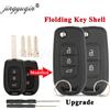 jingyuqin Guscio di Ricambio per Chiave Auto Pieghevole Modificata per Renault Symbol Trafic Clio 4 Twingo Dacia Logan Sandero Dokker Duster VIVARO