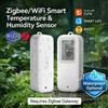 coolo Sensore di Temperatura e Umidità Tuya Zigbee Wifi con LCD Impermeabile Opzionale, Termometro e Igrometro Smart per App 2MQTT Smart Life