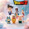 Bandai Disponibili 6 Pezzi Dragon Ball Z Son Goku Versione Q, Chi-Chi, Bulma, Puar, Krillin, Oolong Action Figure in PVC, Regalo di Natale