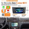 AUTOTOP Autoradio AUTOTOP 7" con schermo YouTube e Carplay per Mercedes Benz Classe E W211 E200 E220 E300 E350 E240 E270 E280 W219, Android Auto e telecamera.