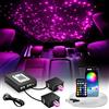 VASTFIRE Striscia LED in Fibra Ottica per Auto 12V 300/600pz con Telecomando e Controllo Bluetooth APP Smart, Effetto Cielo Stellato RGBW