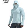 ANIMAL GAME T-Shirt UPF50+ a Maniche Lunghe da Uomo, Felpa Estiva Casual con Protezione Solare, Asciugatura Rapida, per Corsa e Pesca, in Tessuto Ice Silk