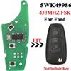 jingyuqin Telecomando auto a 3 pulsanti Fccid: 5WK49986 433MHZ FSK per Ford Focus MK3 e T6 Ranger, ricambio