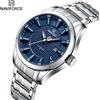 NAVIFORCE Orologio al Quarzo di Lusso per Uomo, Elegante e Impermeabile con Cinturino in Acciaio Inossidabile, Orologio da Polso Casual Maschile