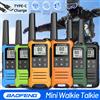 BAOFENG 2 pezzi Baofeng F22 Mini Walkie Talkie PMR 446MHZ a lungo raggio NOAA con caricatore Type-C, radio portatile bidirezionale per escursioni
