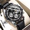POEDAGAR Orologi da uomo POEDAGAR alla moda, di alta qualità, luminosi, impermeabili, con cinturino in pelle, cronografo, data, sportivi, al quarzo.