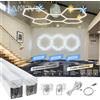HAMRVL Accessori connettori dimmerabili fai-da-te per luci esagonali da garage, cavo di sospensione per tubi LED a nido d'ape 4S, cambio colore 3000K/4000K/6000K