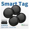 HIMOJO Confezione da 1/4 di Smart Tag iOS per Apple Find My, Localizzatore Bluetooth Impermeabile con Buzzer Sonoro per Chiavi, Portafogli, Auto, Animali Domestici