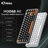 AKKO Tastiera Meccanica Gaming Personalizzata Akko MOD68 HE in Alluminio CNC 65% con Switch Magnetici Rapid Trigger 0.005mm 8K ARGB e Guarnizione