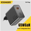 ESSAGER Caricatore GaN ESSAGER 65W PD3.0 PPS QC4.0 Completamente Compatibile con iPhone 17 16 Samsung S26 MacBook Air Huawei Laptop Caricatore Rapido PD