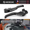 NICECNC (Disponibile in UE) Leva Frizione Corta e Leva Freno per Husqvarna 701 Enduro Supermoto 2016-2023, KTM Enduro R SMCR 2014-2023, GasGas ES SM