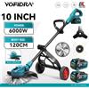 YOFIDRA Tagliaerba Elettrico Brushless da 10 Pollici 6000W 58000RPM, Strumento Pieghevole per Giardino, Compatibile con Batteria Makita 21V