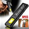 ctzsoop Potente Mini Torcia Portachiavi COB, 5 Modalità, Ricaricabile, Luce da Lavoro Appendibile, Impermeabile, Lampada Tascabile per Campeggio e Passeggiate