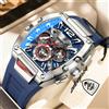 POEDAGAR Orologi da Uomo Originali alla Moda, Luminosi, Impermeabili, con Data, Orologio Sportivo Cronografo al Quarzo con Cinturino in Silicone