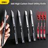 Deli Coltello multiuso retrattile Deli in acciaio al carbonio SK5, taglierino 30 ° Taglierino con lame da 9 mm, kit di cancelleria per studenti e ufficio