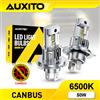 AUXITO 2 Pezzi Lampadine LED H4 Senza Ventola per Fari Auto, Abbaglianti e Anabbaglianti, 6500K Bianco, 12000LM, 50W, Lampada LED Automotiva H4 Canbus 12V