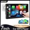 Hippcron Autoradio 1 Din Lettore multimediale MP5 Touch screen da 7 pollici CarPlay cablato Android Auto Ricevitore FM Bluetooth Ingresso AUX