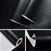 ctzsoop Carta da parati in PVC autoadesiva impermeabile con texture effetto legno nero, adatta per armadi, mobili da cucina e decorazioni murali
