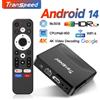 Transpeed Android 14 4K HDR10+ TV Box RK3518 Dual Wifi6 BT5.0 Set-Top Box Lettore Multimediale con Assistente Vocale Google