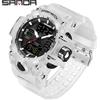SANDA 6126 Orologio militare sportivo da uomo per esterni, display digitale a LED e doppio display al quarzo, orologio da polso maschile, Relogio Masculino