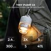flextailgear FLEXTAIL TINY PUMP 3X - Pompa d'Aria Portatile Ultra-Leggera 5kPa, Luce da Campeggio a 5 Modalità, Multiuso per Campeggio e Viaggi