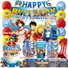 Bandai Set Completo Decorazioni per Feste di Compleanno One Piece: Palloncini Luffy e Zoro, Piatti, Striscioni, Decorazioni Pendenti e Girevoli - Regali per Bambini e Ragazzi