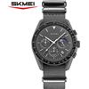 SKMEI 9392 Nuovo Orologio Cronografo al Quarzo per Uomo e Donna con Luce Notturna, Calendario, Impermeabile, Sportivo, Cinturino in Nylon alla Moda