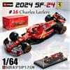 Bburago 1:64 Confezione sigillata 2024 F1 Ferrari SF24 # 16 Charles Leclerc # Modellino Auto in Lega 55 Carlos Sainz, Giocattolo da Collezione Die-Cast