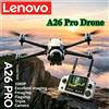Lenovo Drone Lenovo A26 Pro con Tripla Fotocamera 4K HD 8K, Motore Brushless, Evitamento Ostacoli, Pieghevole, Quadricottero RC Professionale per Riprese Aeree