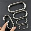 Meetee 1-5 Pezzi Molla a Spirale Ovale ID40/50/65/80mm in Acciaio Inossidabile 304 Resistente, Anello a O, Moschettone a Sgancio Rapido, Fibbia a Moschettone