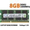 SAMSUNG Memoria RAM Samsung DDR3 DDR3L 8GB 4GB per Laptop 1066Mhz 1333Mhz 1600Mhz 1866Mhz 204-pin Sodimm per Notebook