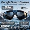 GUHUAVMI Occhiali Smart AI con Telecamera 1200P, Registrazione Video, Bluetooth, Occhiali da Sole Sportivi per Esterni, Traduttore WiFi, Anti-Vibrazione, Lenti Polarizzate