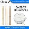 IRIN 1/12 Coppia di Bacchette per Batteria 5A 5B 7A in Acero, Bacchette Jazz, Accessori Professionali per Strumenti a Percussione