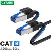 CYANMI Cavo Ethernet Cat 8 CYANMI 2000MHz 40Gbps ad Alta Velocità RJ45 per PC Gaming, PS5, Xbox, Modem, Router, Cavo LAN Interno