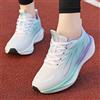 NBGAGA Scarpe da ginnastica da donna traspiranti per camminata e corsa, sneakers casual alla moda con lacci, bianche, leggere e comode per sport all'aperto