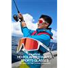 kapvoe Occhiali da Sole Polarizzati KAPVOE per Pesca all'Aperto, Spiaggia, Oceano, Ciclismo, UV400, MTB, Sport Acquatici, Surf, Escursionismo
