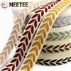 Meetee Nastro Jacquard a Foglia da 25mm, 5/10/15M, in Poliestere per Cinghie Borse, Rifiniture Abbigliamento, Decorazioni Tende, Accessori Fai da Te per Cucito